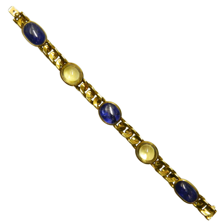 Vintage Bulgari Sapphire Link Bracelet - Eleuteri