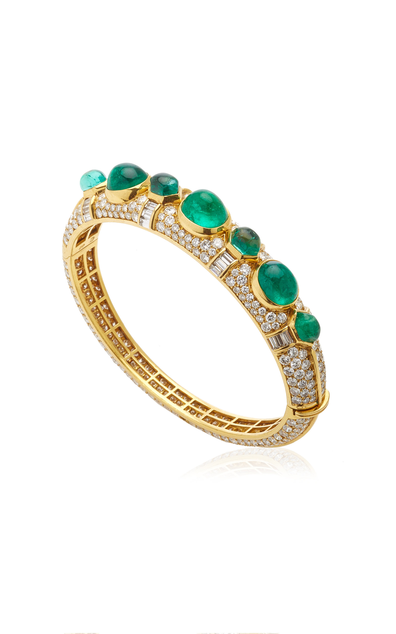 Bayberry 7 Emerald Bracelet in 14k Gold (May)-hdcinema.vn