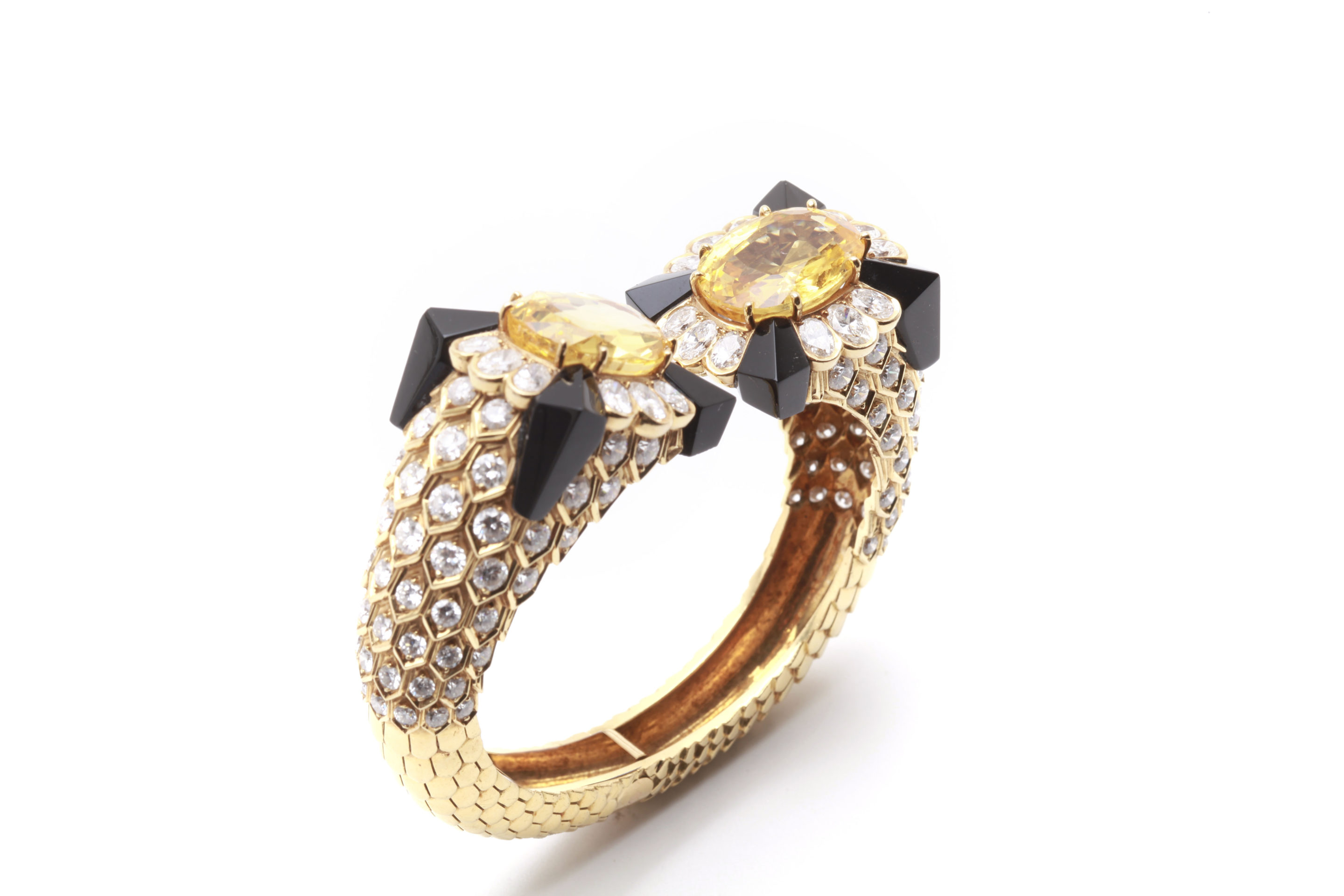 Superb Sapphire, Diamond & Onyx Bracelet by Fred - Eleuteri