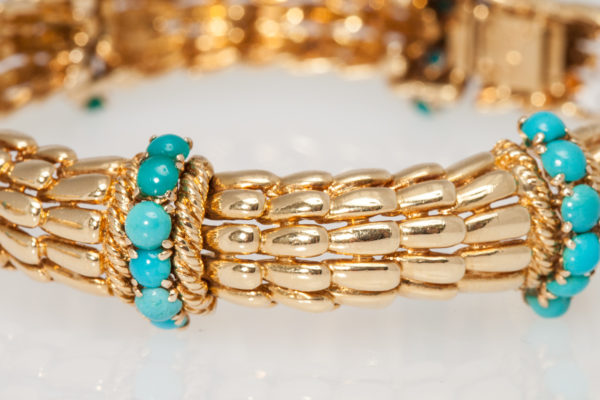 David Webb Turquoise & Gold Bracelets - Eleuteri