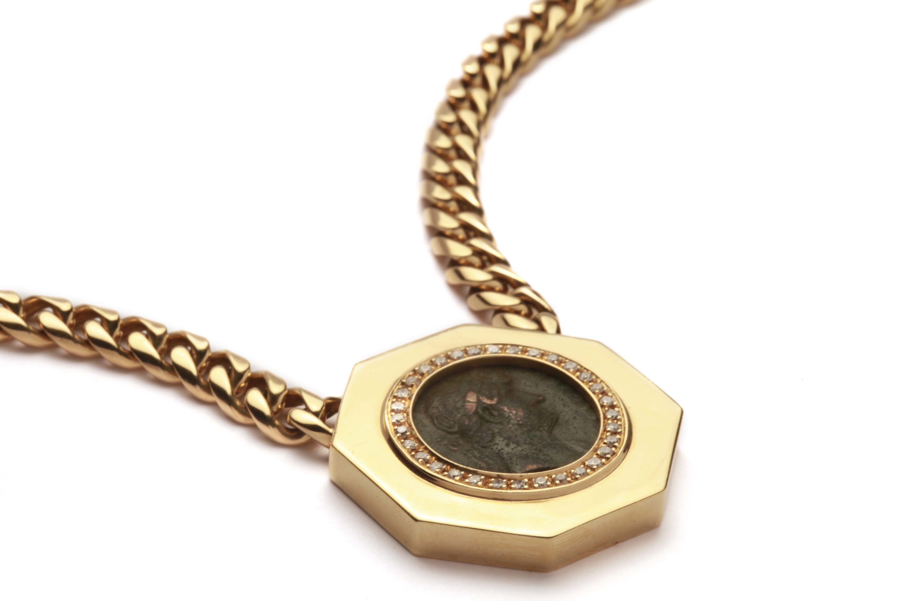 Bvlgari Rose Gold Coin Monete Necklace | Harrods ES