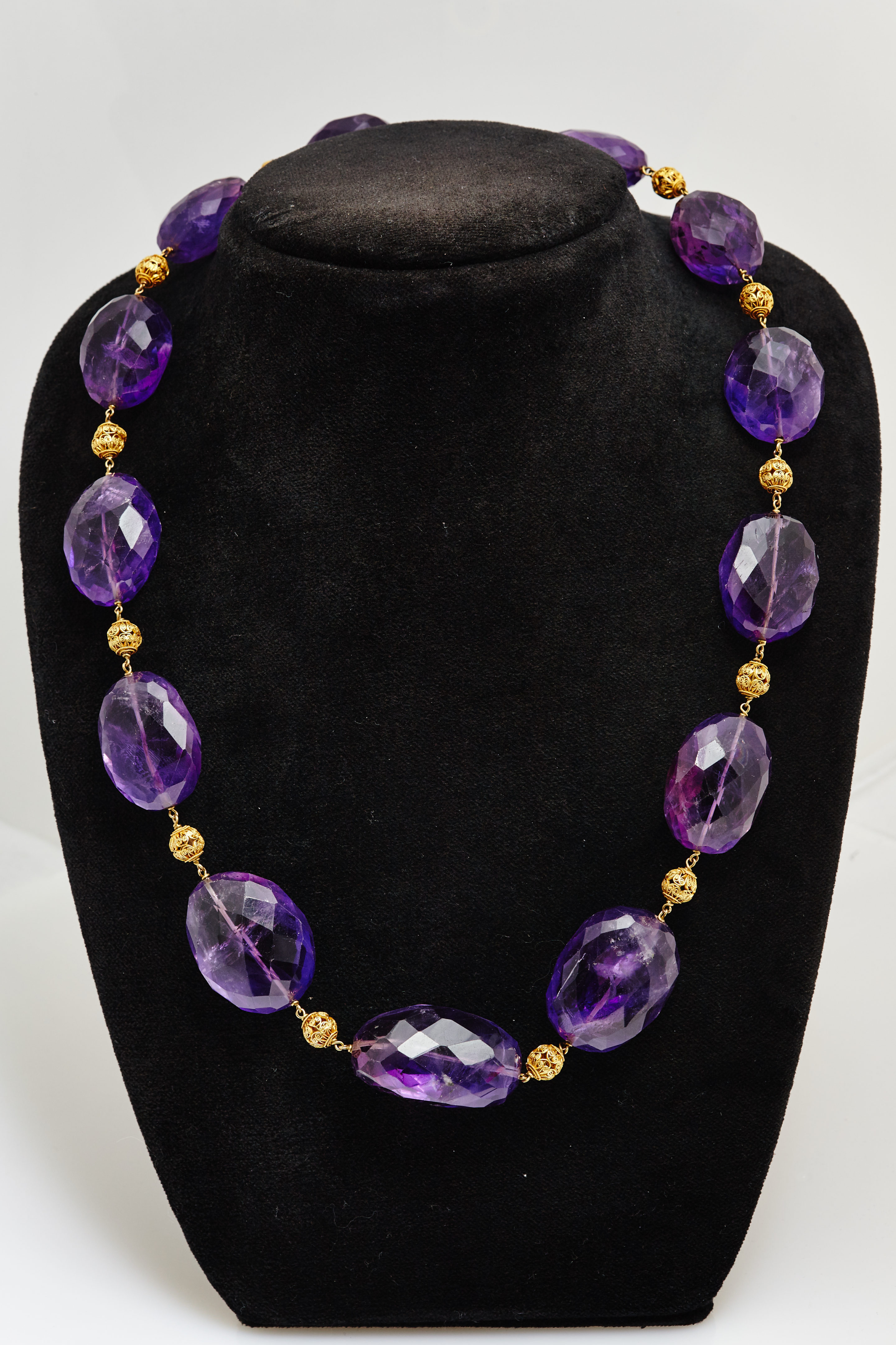 Buy Purple Amethyst Stone Necklace by Do Taara Online at Aza Fashions.