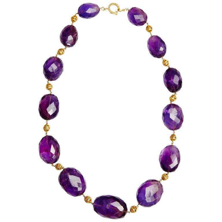 Buy Amethyst Beaded Necklace, Purple Amethyst 6-12mm Multi Layer Beads  Necklace, Designer Necklace, Women's Necklace, Amethyst Beads Jewellery  Online in India - Etsy