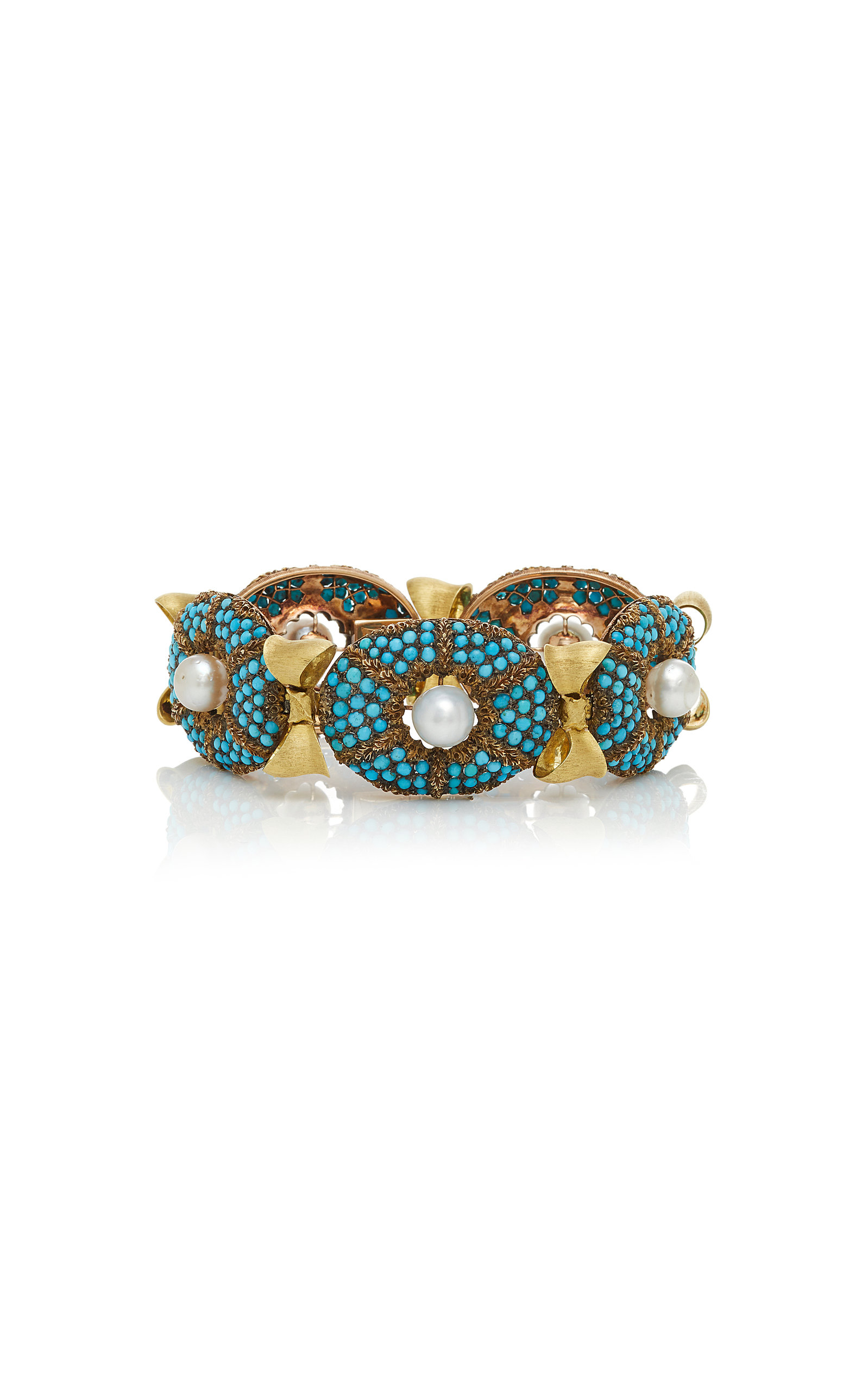 Buccellati Turquoise Pearl & Gold Bracelet - Eleuteri