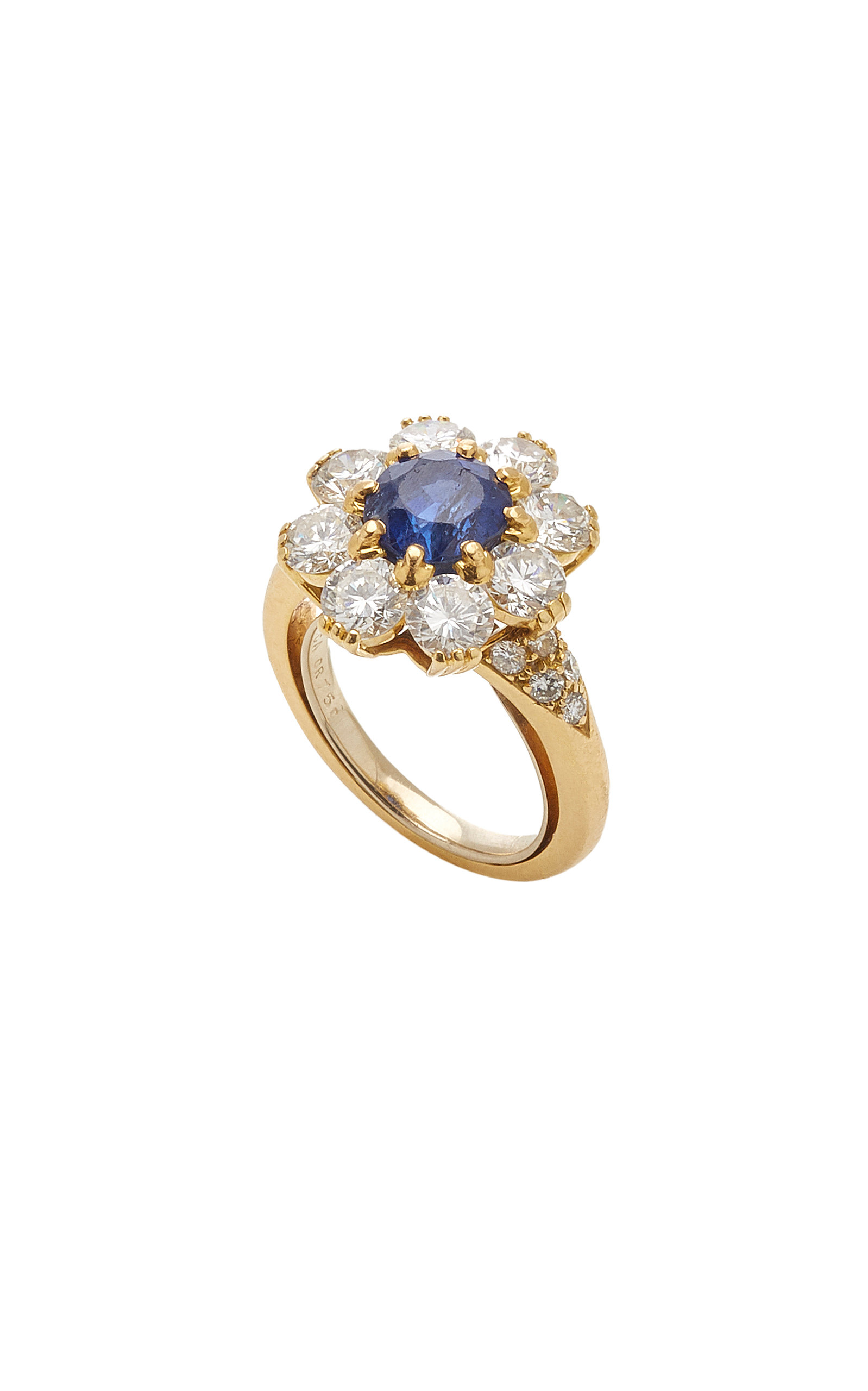 Van Cleef Sapphire and Diamond Cluster Ring - Eleuteri