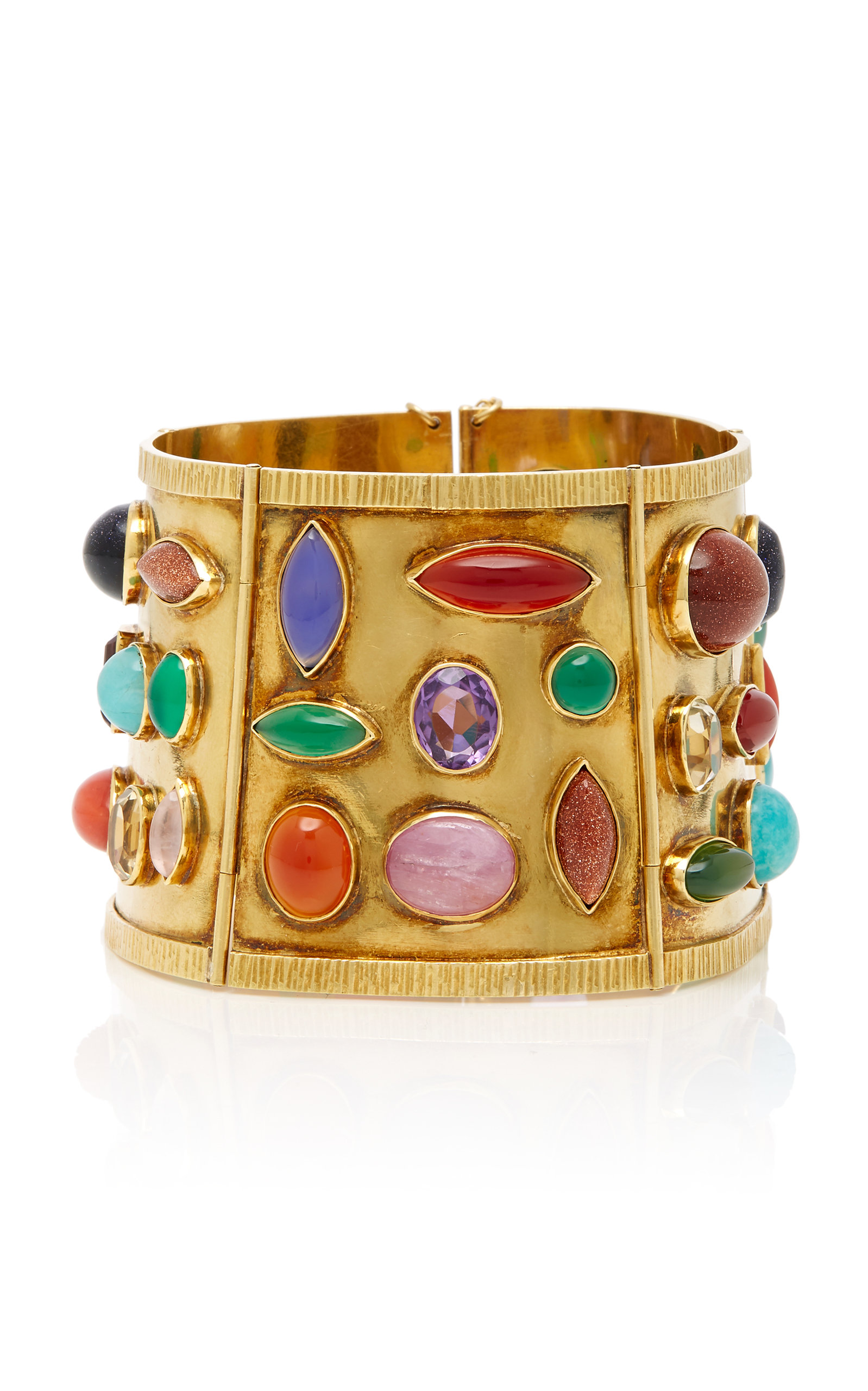 Sanz Gold and Multi-Color Stone Bracelet - Eleuteri