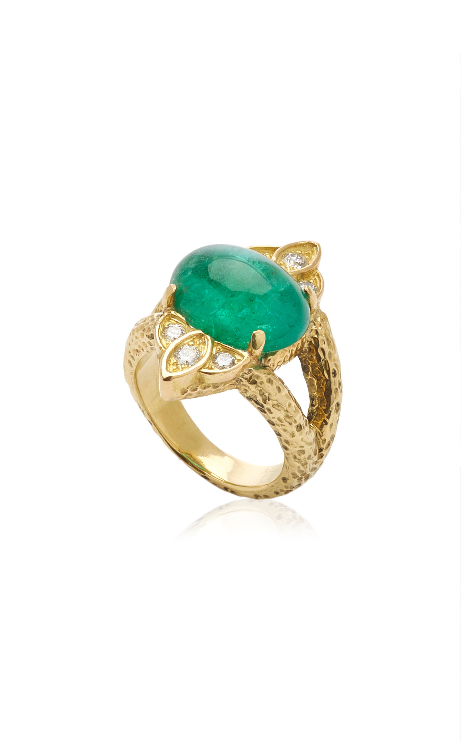 Cabochon Emerald and Gold Ring - Eleuteri