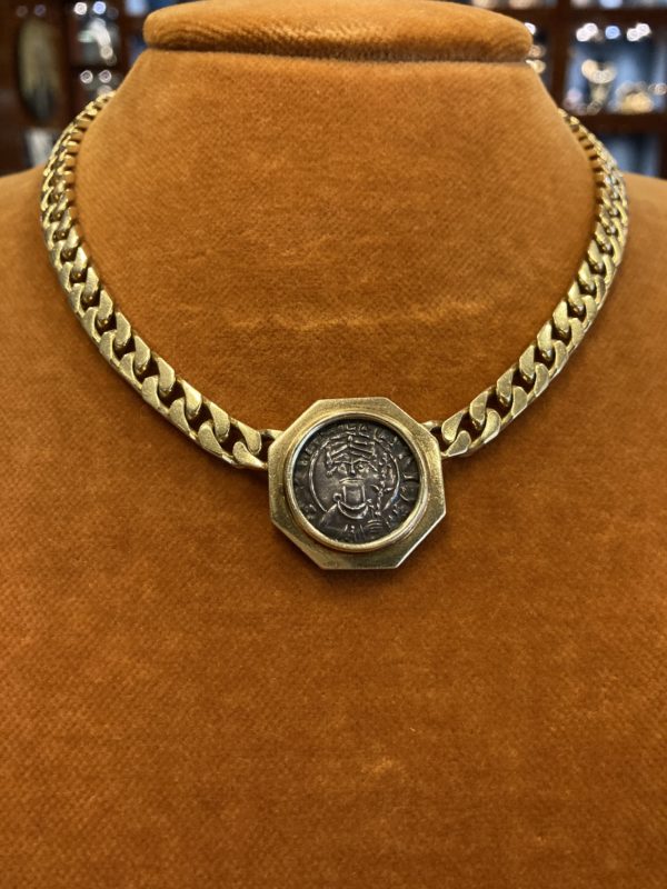 Bulgari Monete Medieval Coin Gold Necklace - Eleuteri